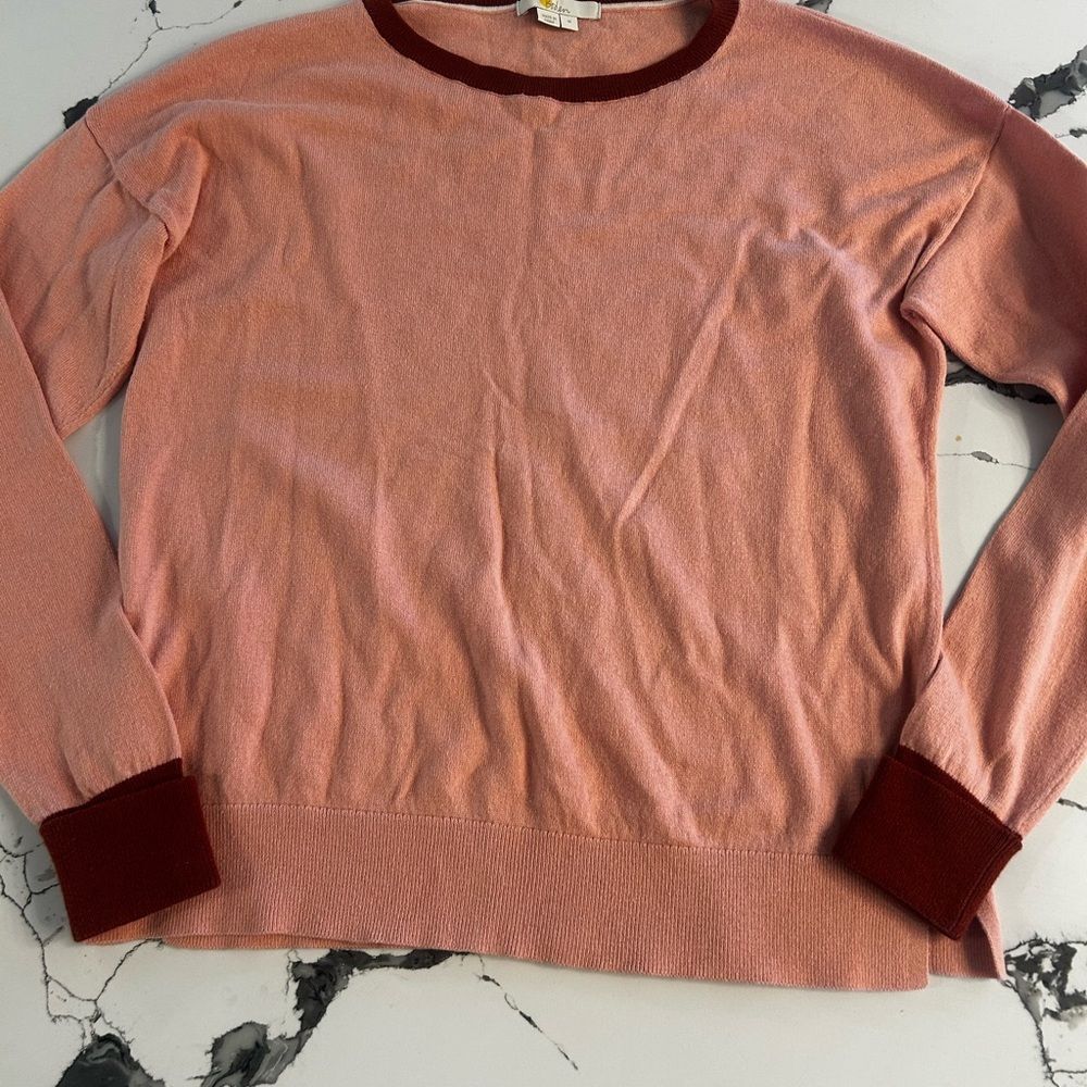 Boden Pink and Red Crew Neck Sweater - Picture 2 of 5